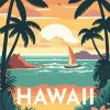 Figuredart Affiche Vintage Hawaii | Ville