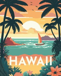 Figuredart Affiche Vintage Hawaii | Ville