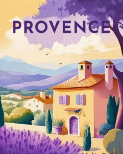 Figuredart Broderie Diamant - Affiche Poster Provence | Broderie Diamant Paysages