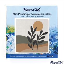 Figuredart Mini Peinture Par Numros 20X20Cm Avec Cadre Paysage Et Plante | Fleurs