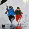 Figuredart Promenade Sous La Pluie | Ville