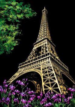 Figuredart Peinture Gratter - Tour Eiffel Paris | Peinture A Gratter