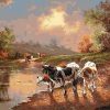 Figuredart Vaches Au Bord De L'Eau | Paysages