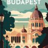 Figuredart Broderie Diamant - Affiche Poster Budapest | Broderie Diamant Affiche Vintage