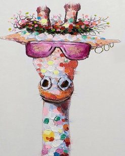 Figuredart Girafe Pop Art Et Lunette | Animaux