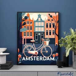 Figuredart Affiche Vintage Amsterdam | Affiche Vintage