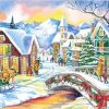 Figuredart Petit Village En Hiver | Paysages