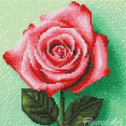 Figuredart Mini Diamond Painting 25X25Cm - Superbe Rose | Broderie Diamant Fleurs