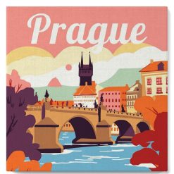 Figuredart Mini Peinture Par Numros 20X20Cm Avec Cadre Prague | Ville