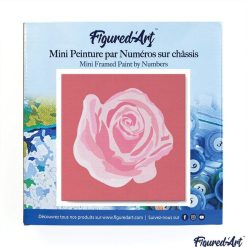 Figuredart Mini Peinture Par Numros 20X20Cm Avec Cadre Corolle De Rose 2 | Fleurs