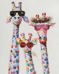 Figuredart Famille Girafes Pop Art | Animaux