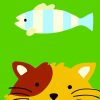 Figuredart Peinture Enfants Chat Et Poisson | Enfants