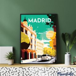 Figuredart Broderie Diamant - Affiche Poster Madrid | Broderie Diamant Ville