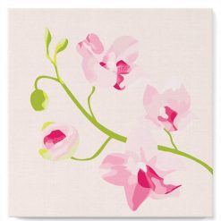 Figuredart Mini Peinture Par Numros 20X20Cm Avec Cadre Branche D'Orchide | Fleurs