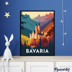 Figuredart Broderie Diamant - Affiche Poster Bavire | Broderie Diamant Paysages