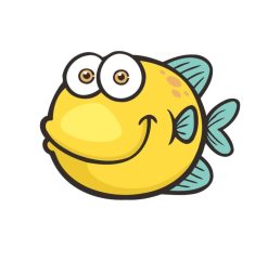 Figuredart Peinture Enfants Poisson Jaune | Enfants