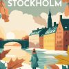 Figuredart Affiche Vintage Stockholm | Affiche Vintage