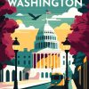 Figuredart Affiche Vintage Washington | Affiche Vintage