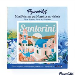 Figuredart Mini Peinture Par Numros 20X20Cm Avec Cadre Lever De Soleil Santorin | Paysages