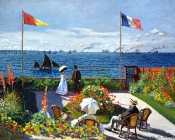 Figuredart La Terrasse Sainte-Adresse - Monet | Reproduction D'Oeuvres