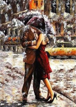 Figuredart Baiser Sous La Pluie | Romantique