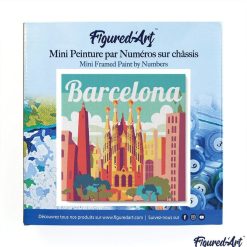 Figuredart Mini Peinture Par Numros 20X20Cm Avec Cadre Sagrada Barcelone | Paysages