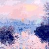 Figuredart Claude Monet - Soleil Couchant Sur La Seine Lavacourt | Paysages