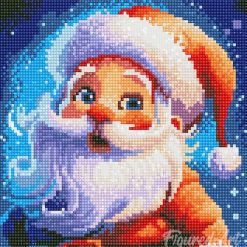 Figuredart Mini Diamond Painting 25X25Cm - Pre No00Ebl Souriant | Broderie Diamant Noel