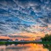 Figuredart Coucher De Soleil Sur Le Lac | Paysages