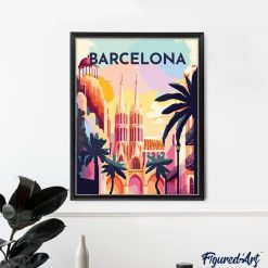 Figuredart Affiche Vintage Barcelone | Affiche Vintage