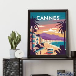 Figuredart Affiche Vintage Cannes | Affiche Vintage