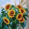 Figuredart Vase Transparent Et Tournesols | Fleurs