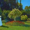 Figuredart Dame En Blanc Au Jardin - Monet | Reproduction D'Oeuvres