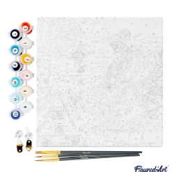 Figuredart Mini Peinture Par Numros 20X20Cm Avec Cadre Pre No00Ebl Sur Les Toits | Ville