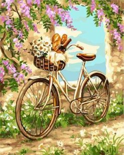 Figuredart Fleurs Et Bicyclette | Paysages