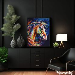 Figuredart Cheval Color Abstrait | Animaux