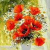 Figuredart Fleurs Rouges Et Marguerites | Fleurs