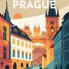 Figuredart Affiche Vintage Prague | Ville