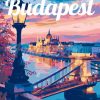 Figuredart Affiche De Voyage Budapest | Paysages