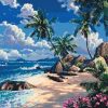 Figuredart Broderie Diamant - Sur La Plage | Broderie Diamant Paysages