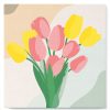 Figuredart Mini Peinture Par Numros 20X20Cm Avec Cadre Bouquet De Tulipes | Fleurs