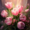 Figuredart Mini Diamond Painting 25X25Cm - Belles Tulipes Roses | Broderie Diamant Fleurs