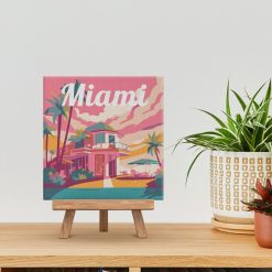 Figuredart Mini Peinture Par Numros 20X20Cm Avec Cadre Miami | Ville