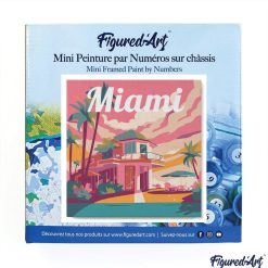 Figuredart Mini Peinture Par Numros 20X20Cm Avec Cadre Miami | Paysages