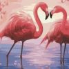 Figuredart Romance De Flamants Roses | Animaux