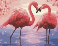 Figuredart Romance De Flamants Roses | Animaux