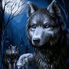 Figuredart Les Loups Et Pleine Lune | Animaux