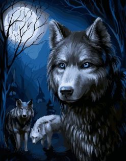 Figuredart Les Loups Et Pleine Lune | Animaux