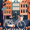 Figuredart Affiche Vintage Amsterdam | Ville