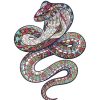 Figuredart Puzzle 2D En Bois - Serpent Enroul | Puzzle En Bois 2D